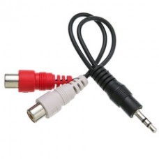 3.5mm Stereo to Dual RCA Audio Adapter Cable, 3.5mm Male to Dual RCA Female (Red/White), 6 inch