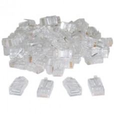 Cat5 RJ45 Crimp Connectors for Solid and Stranded Cable, 8P8C, 100 Pieces (not for data network)