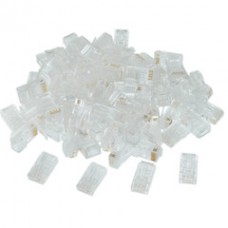 Cat6 RJ45 Crimp Connectors for Solid and Stranded Cable, 8P8C, 100 Pieces