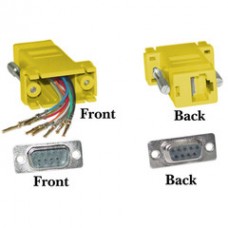 Modular Adapter, Yellow, DB9 Male to RJ45 Jack