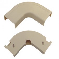 1.25 inch Surface Mount Cable Raceway, Ivory, Flat 90 Degree Elbow