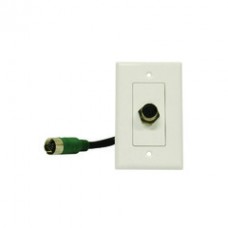 EZ Pull Audio/Video Wall Plate, Green Male to Green Female Junction