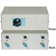 AB 2 Way Switch Box, HD15 (VGA) Female and MiniDin6 (PS/2) Female