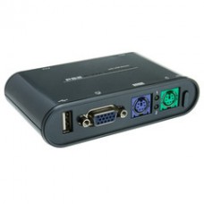 KVM Switch, 2 Port, VGA, USB and PS/2, Includes 6 foot Cables