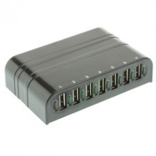 USB 2.0 High Speed Desktop Hub, Black, 7 Port, Self Powered, Multi TT