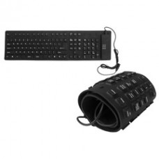 Washable Flex USB Keyboard, Black/Gray, Mid Size, 109 Key