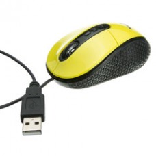 Optical Mouse, Yellow, USB
