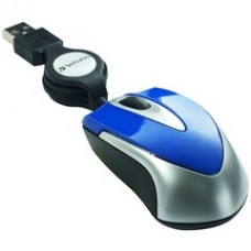 Mini Optical Travel Mouse, USB, Blue