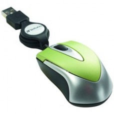 Mini Optical Travel Mouse, USB, Green