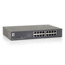 16 Port 10/100 Fast Ethernet Switch, Matte Grey, Auto-negotiation