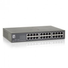 24 Port 10/100 Fast Ethernet Switch, Matte Grey, Auto-negotiation