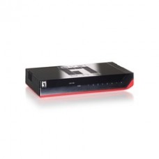 8 Port Gigabit Ethernet Switch, Black with Red Trim, Energy Efficient Ethernet / IEEE 802.3az Support