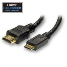 Mini HDMI Cable, High Speed with Ethernet, HDMI Male to Mini HDMI Male (Type C) for Camera and Tablet, 6 foot