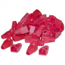RJ45 Strain Relief Boots, Red, 50 Pieces Per Bag